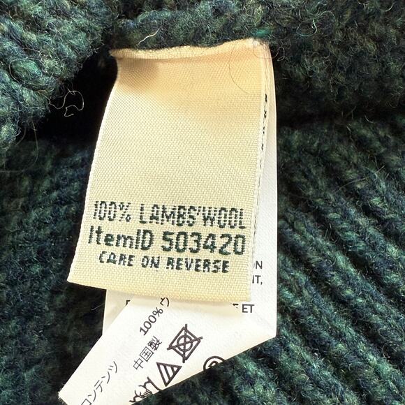 LL Bean Full Zip Cardigan Sweater Size S Classic Rag 100% Lambs Wool Fair Isle - Picture 12 of 16